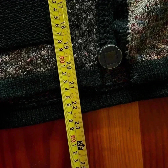 Ani Barrie Vintage Colourful Knit Button Front Pocket  Womens M Vest Sweater USA - Picture 10 of 12